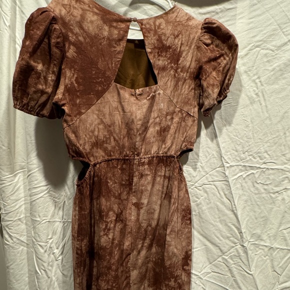 Brown marble print dress L - Picture 4 of 9